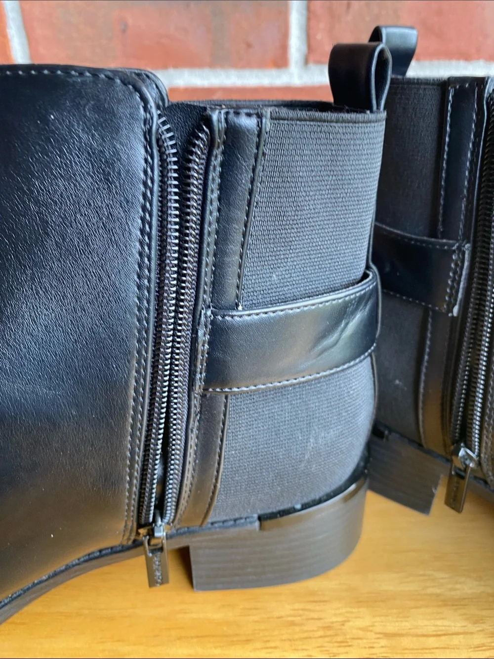 Calvin Klein Black  Ankle Boots with CK Strap Size 9